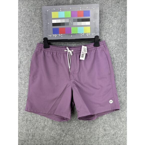 NWT Outerknown Men's Size Large Nomadic Volley Trunks Board Shorts Purple $78 - Picture 13 of 13
